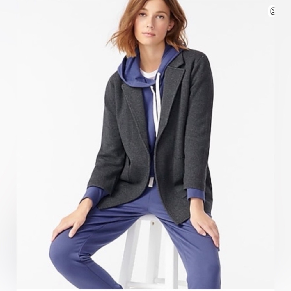NWT J Crew small Sophie open-front sweater-blazer Gray
